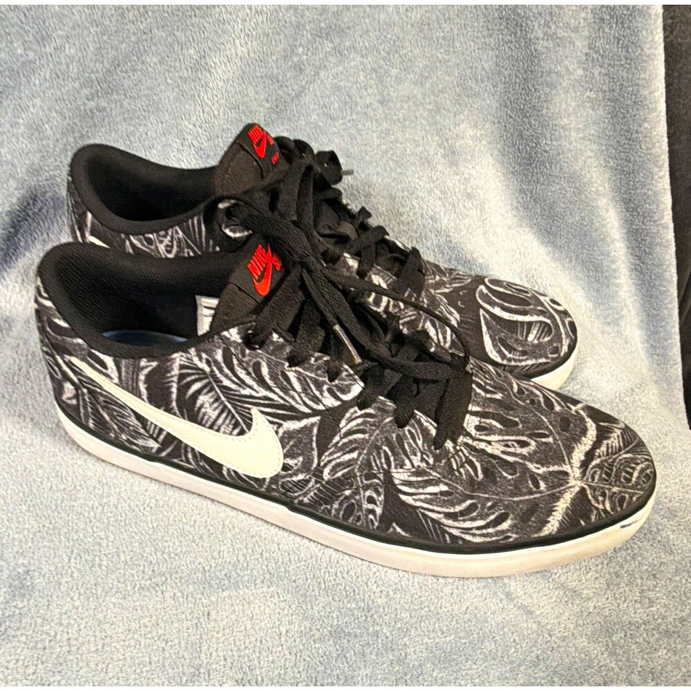 Nike SB Check Men’s Low-Top Lace-Up Skate Sneakers Black/White Upper  Size 13
